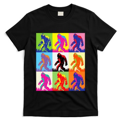 Retro Bigfoot Bigfoot Art Sasquatch Funny Art Bigfoot T-Shirt