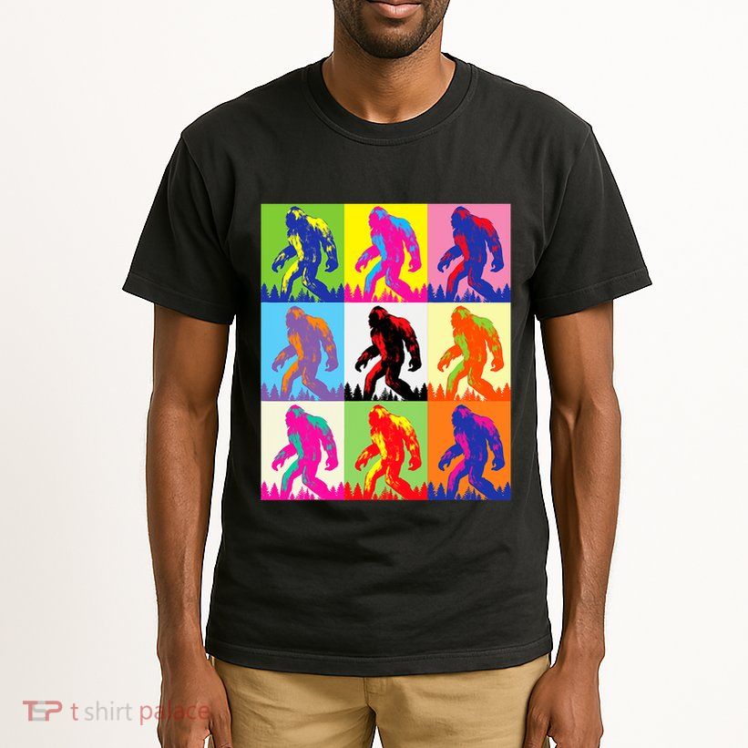 Retro Bigfoot Bigfoot Art Sasquatch Funny Art Bigfoot Tall T-Shirt