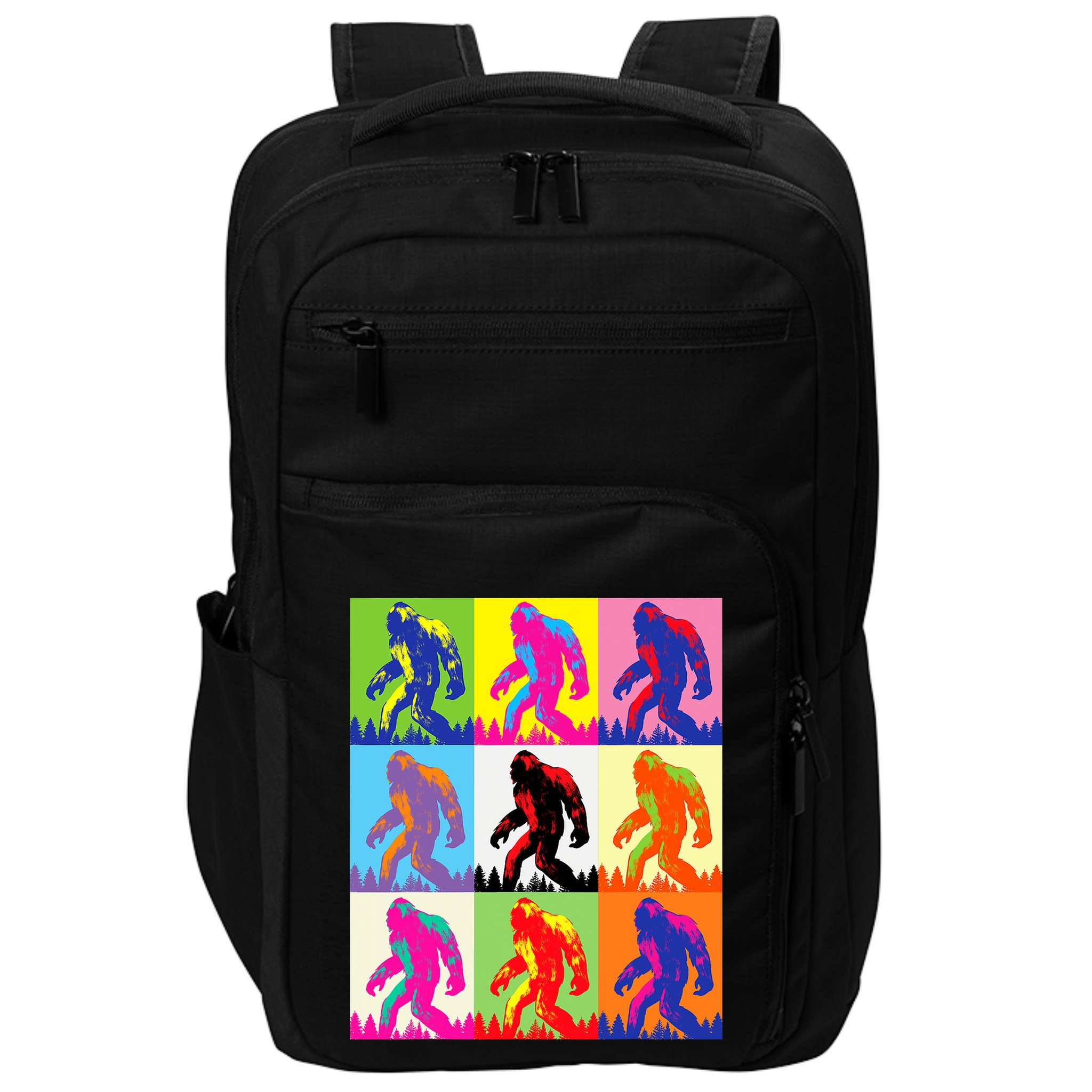 Retro Bigfoot Bigfoot Art Sasquatch Funny Art Bigfoot Impact Tech Backpack