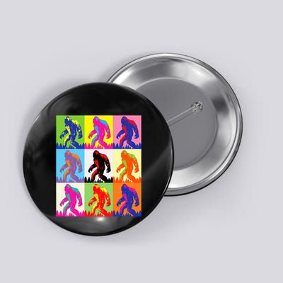 Retro Bigfoot Bigfoot Art Sasquatch Funny Art Bigfoot Button