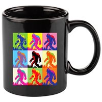 Retro Bigfoot Bigfoot Art Sasquatch Funny Art Bigfoot 11oz C Handle Ceramic Mug