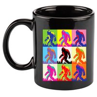 Retro Bigfoot Bigfoot Art Sasquatch Funny Art Bigfoot 11oz C Handle Ceramic Mug