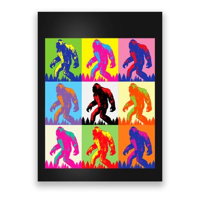 Retro Bigfoot Bigfoot Art Sasquatch Funny Art Bigfoot Poster