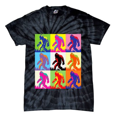 Retro Bigfoot Bigfoot Art Sasquatch Funny Art Bigfoot Tie-Dye T-Shirt