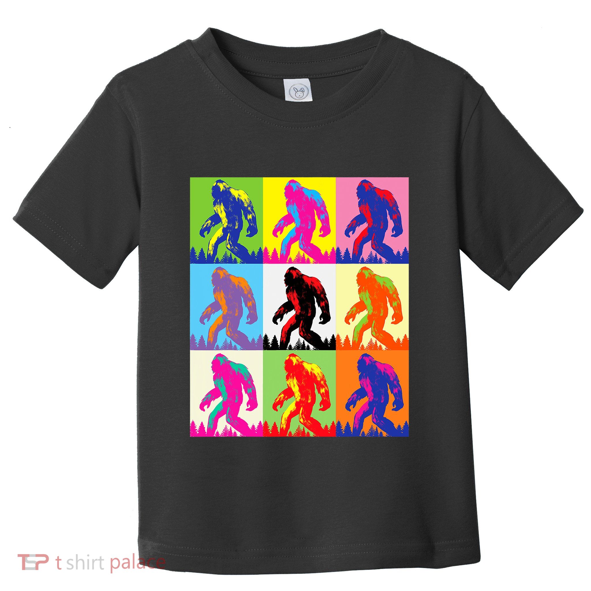 Retro Bigfoot Bigfoot Art Sasquatch Funny Art Bigfoot Toddler T-Shirt