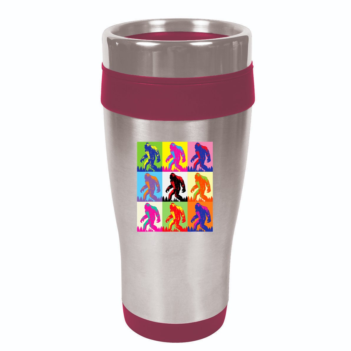 Retro Bigfoot Bigfoot Art Sasquatch Funny Art Bigfoot 16oz Travel Tumbler