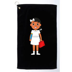 Ruby Bridges Black History Month Walk To School Day Platinum Collection Golf Towel