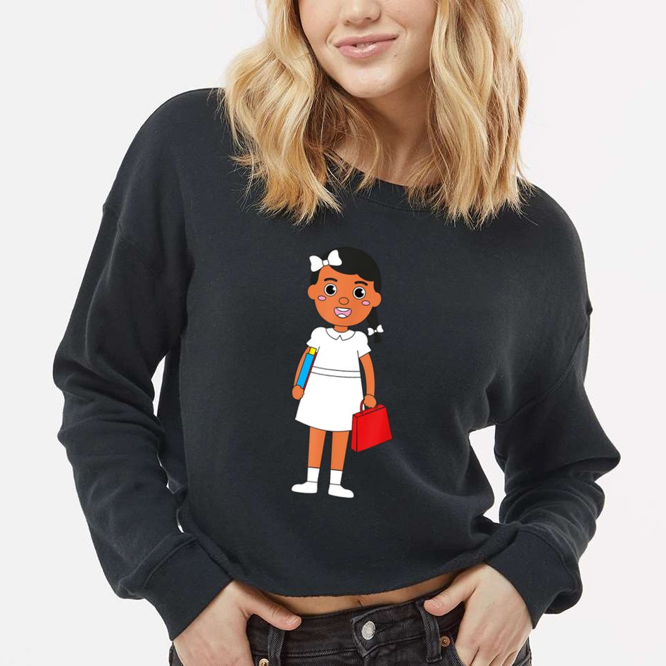 Ruby Bridges Black History Month Walk To School Day Cropped Pullover Crew