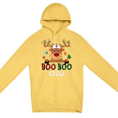 Reindeer Boo Boo Crew Nurse Buffalo Plaid Christmas Nurse Premium Pullover Hoodie