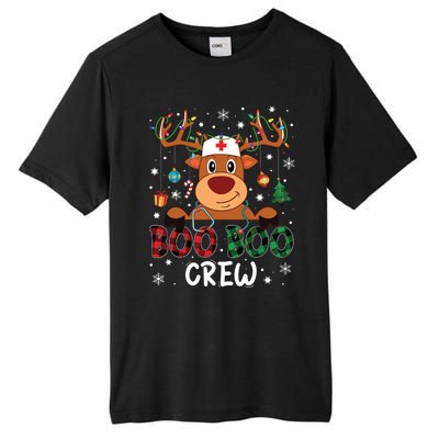 Reindeer Boo Boo Crew Nurse Buffalo Plaid Christmas Nurse Tall Fusion ChromaSoft Performance T-Shirt