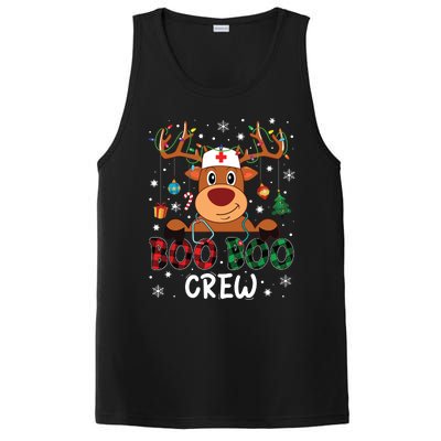 Reindeer Boo Boo Crew Nurse Buffalo Plaid Christmas Nurse PosiCharge Competitor Tank