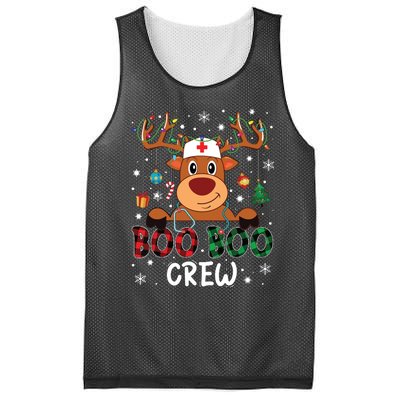 Reindeer Boo Boo Crew Nurse Buffalo Plaid Christmas Nurse Mesh Reversible Basketball Jersey Tank