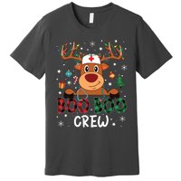 Reindeer Boo Boo Crew Nurse Buffalo Plaid Christmas Nurse Premium T-Shirt