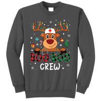 Reindeer Boo Boo Crew Nurse Buffalo Plaid Christmas Nurse Tall Sweatshirt