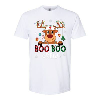 Reindeer Boo Boo Crew Nurse Buffalo Plaid Christmas Nurse Softstyle CVC T-Shirt