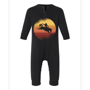 Rodeo Bucking Bronco Horse Retro Style I Cow I Rodeo Gift Infant Fleece One Piece