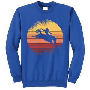 Rodeo Bucking Bronco Horse Retro Style I Cow I Rodeo Gift Tall Sweatshirt