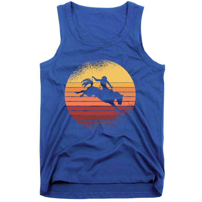 Rodeo Bucking Bronco Horse Retro Style I Cow I Rodeo Gift Tank Top