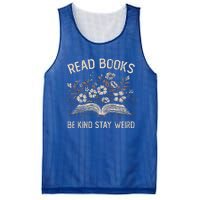 Read Books Be Kind Stay Weird Funny Flower Book Mesh Reversible Basketball Jersey Tank