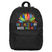 Radicalized By Basic Decency Sunflower 16 in Basic Backpack