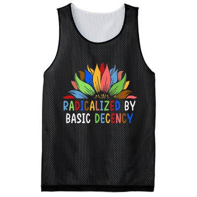 Radicalized By Basic Decency Sunflower Mesh Reversible Basketball Jersey Tank