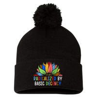 Radicalized By Basic Decency Sunflower Pom Pom 12in Knit Beanie
