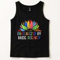 Radicalized By Basic Decency Sunflower Tank Top