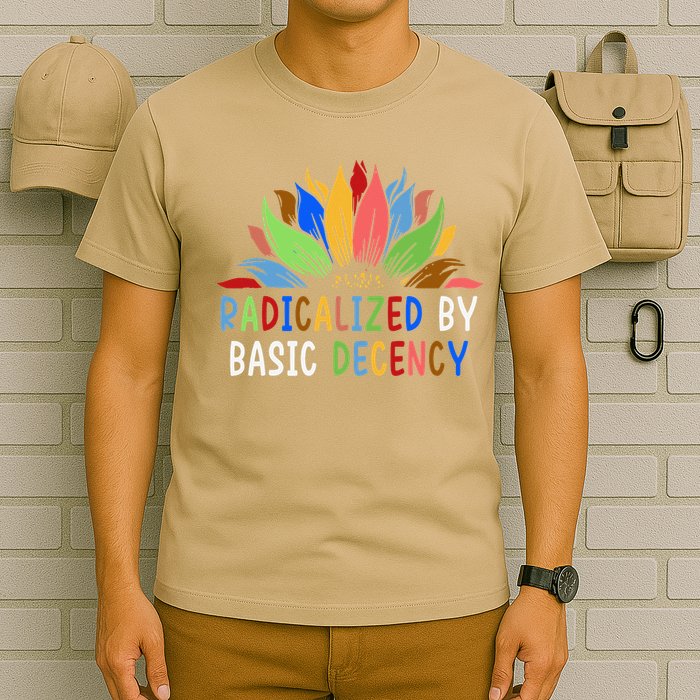 Radicalized By Basic Decency Sunflower T-Shirt