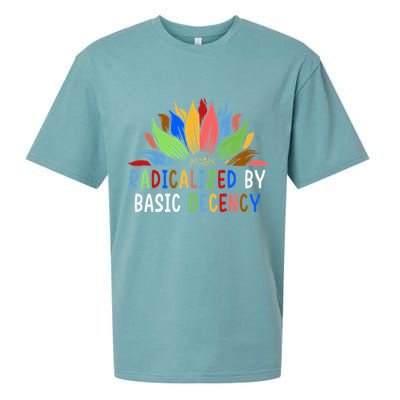 Radicalized By Basic Decency Sunflower Sueded Cloud Jersey T-Shirt