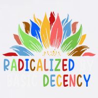 Radicalized By Basic Decency Sunflower Garment-Dyed Sweatshirt