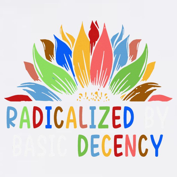 Radicalized By Basic Decency Sunflower Garment-Dyed Sweatshirt