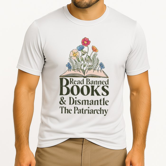 Read Banned Books and Dismantle The Patriarchy Feminist Cooling Performance Crew T-Shirt