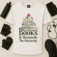 Read Banned Books and Dismantle The Patriarchy Feminist Cooling Performance Crew T-Shirt