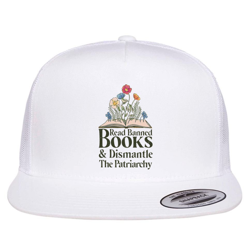 Read Banned Books and Dismantle The Patriarchy Feminist Flat Bill Trucker Hat