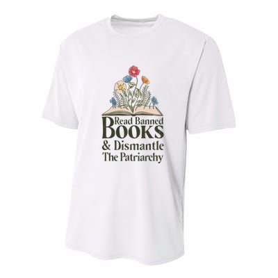 Read Banned Books and Dismantle The Patriarchy Feminist Youth Performance Sprint T-Shirt