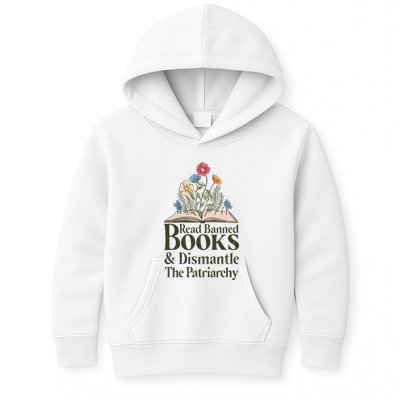 Read Banned Books and Dismantle The Patriarchy Feminist Kids Hoodie