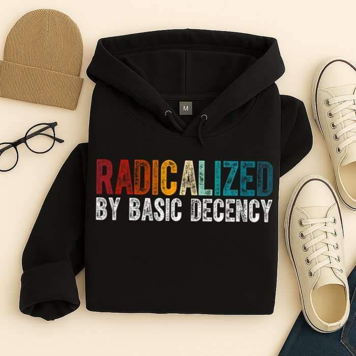 Radicalized By Basic Decency Funny Social Democracy Hoodie