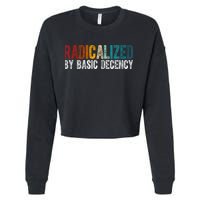Radicalized By Basic Decency Funny Social Democracy Cropped Pullover Crew