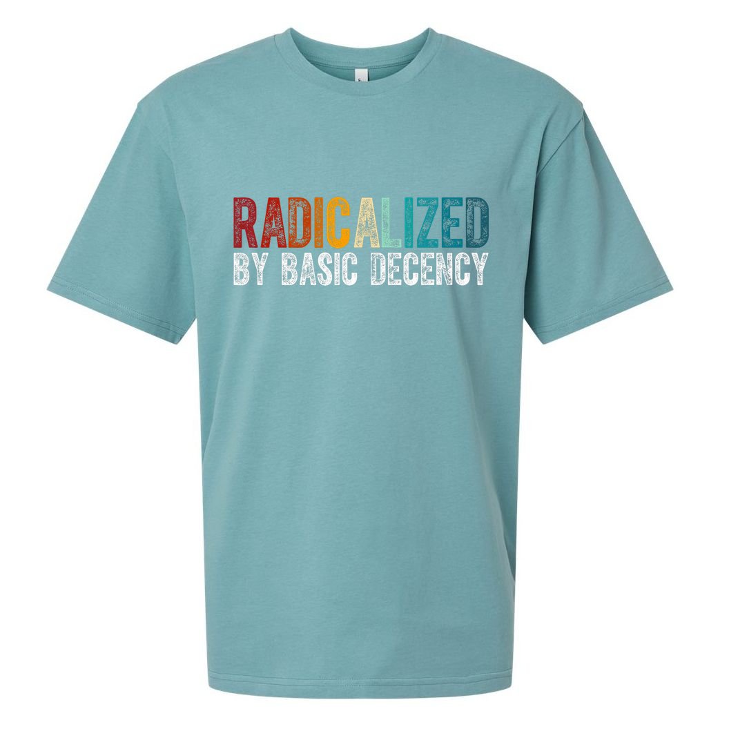Radicalized By Basic Decency Funny Social Democracy Sueded Cloud Jersey T-Shirt
