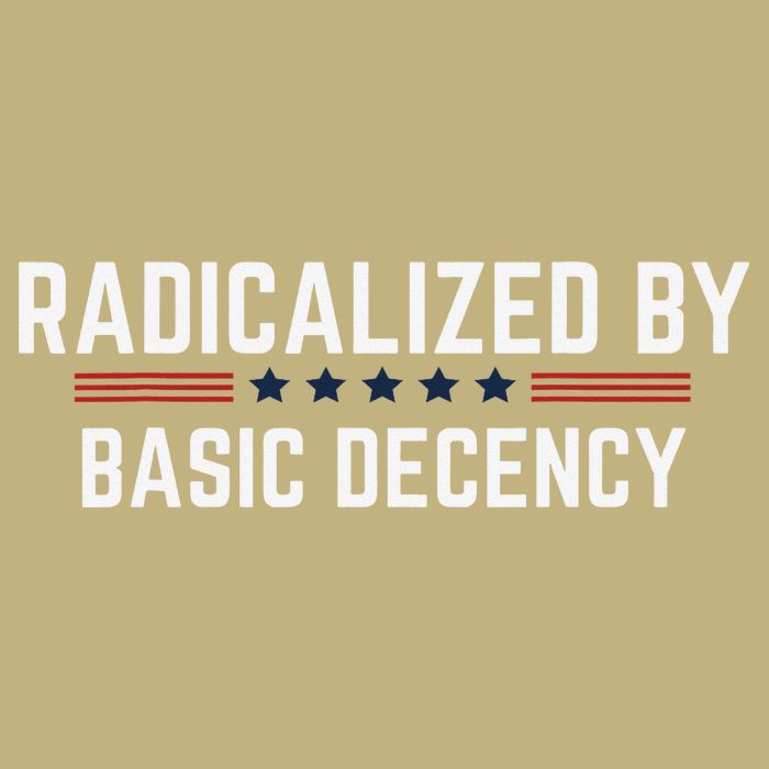 Radicalized By Basic Decency Funny Quote - Button