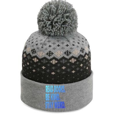 Read Books Be Kind Stay Weird Reading Great Gift The Baniff Cuffed Pom Beanie