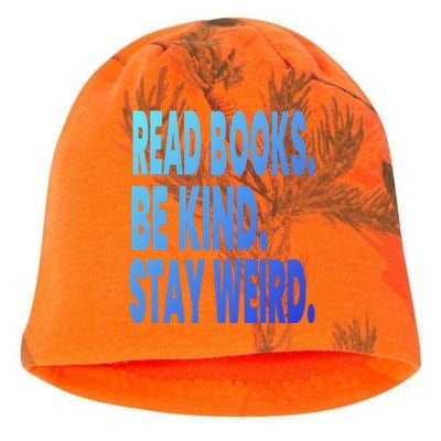 Read Books Be Kind Stay Weird Reading Great Gift Kati - Camo Knit Beanie