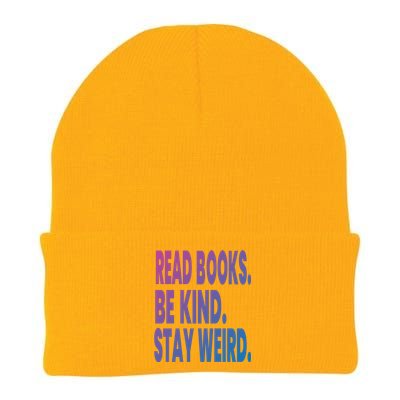 Read Books Be Kind Stay Weird Reading Great Gift Knit Cap Winter Beanie