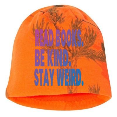 Read Books Be Kind Stay Weird Reading Great Gift Kati - Camo Knit Beanie