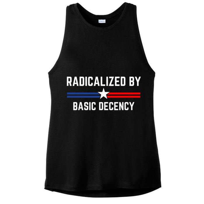 Radicalized By Basic Decency Funny Social Democracy  Ladies PosiCharge Tri-Blend Wicking Tank