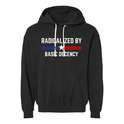 Radicalized By Basic Decency Funny Social Democracy  Garment-Dyed Fleece Hoodie