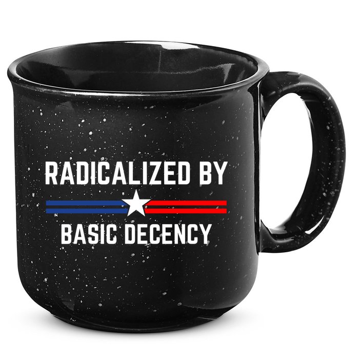 Radicalized By Basic Decency Funny Social Democracy  15oz Campfire Ceramic Mug