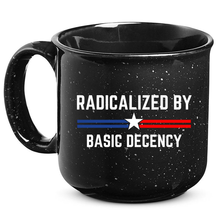 Radicalized By Basic Decency Funny Social Democracy  15oz Campfire Ceramic Mug