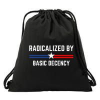 Radicalized By Basic Decency Funny Social Democracy  Drawstring Bag