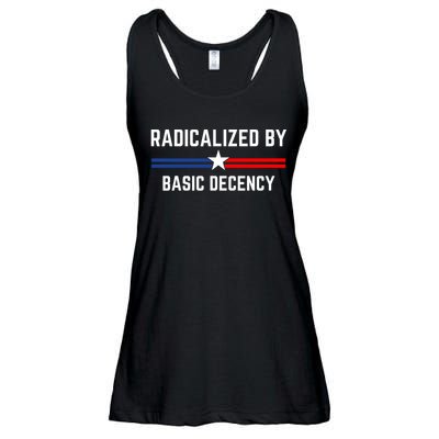 Radicalized By Basic Decency Funny Social Democracy  Ladies Essential Flowy Tank